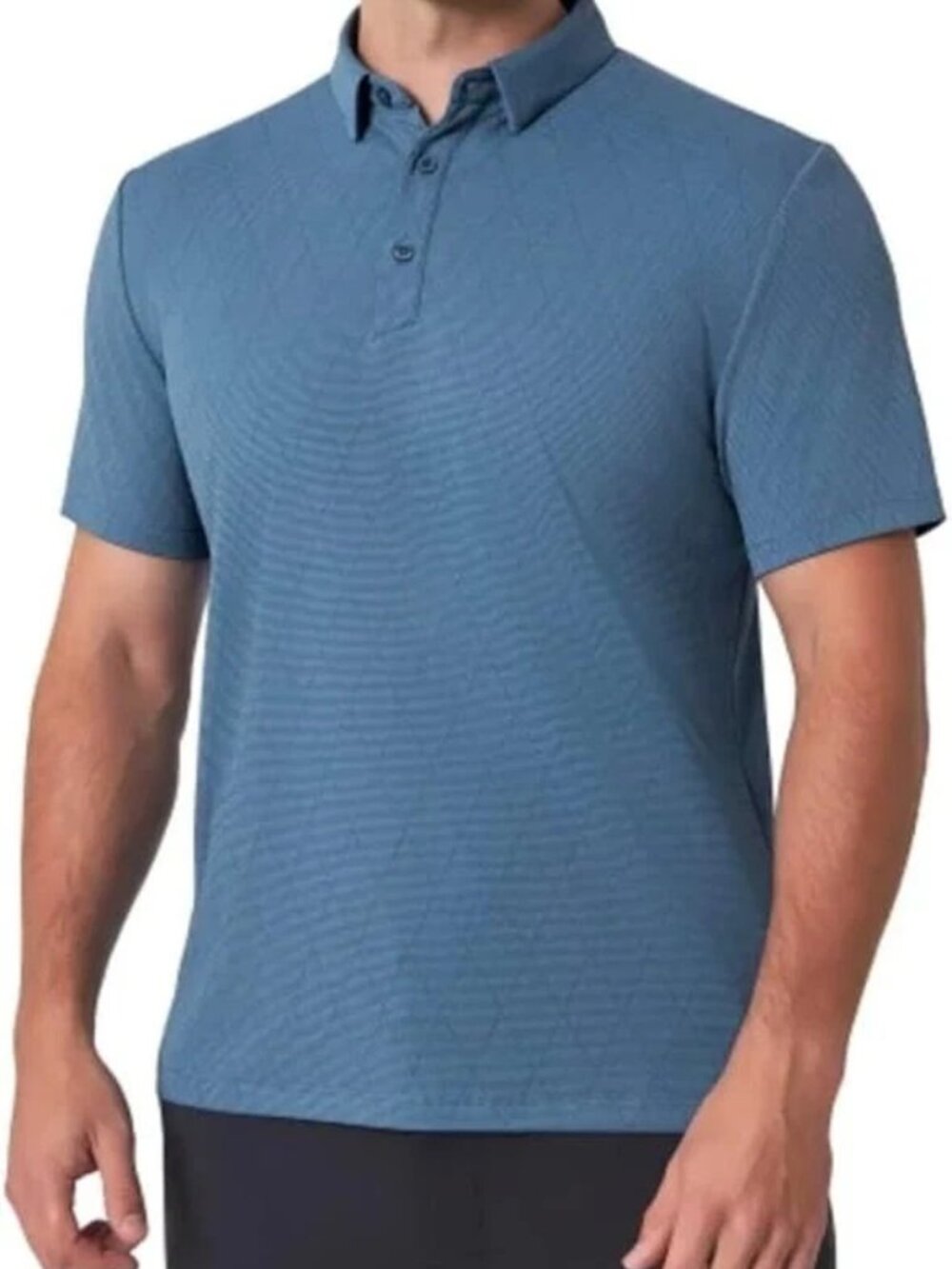 Modern Ambition Men's Stretch Short Sleeve Polo Shirt, Size Large, Blue